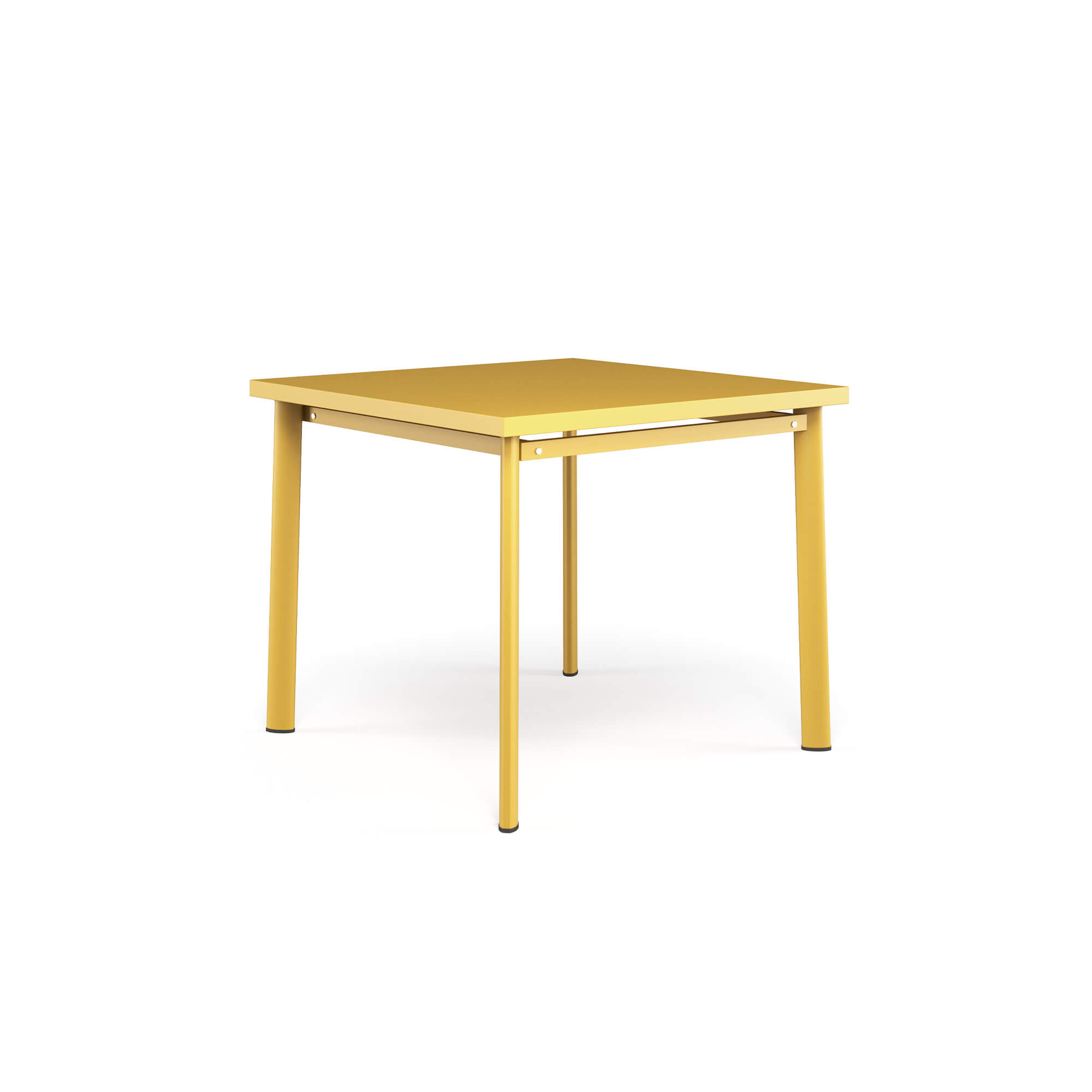 Tavolo-quadrato-90x90-Star-da-giardino-in-Acciaio-EMU-arredamenti-da-esterno Il tavolo quadrato Star è il compagno ideale per i tuoi spazi outdoor, perfetto per ambienti privati o contract. Il suo design essenziale e lineare si integra con naturalezza, valorizzando lo spazio e invitando al relax. Versatile e colorato, Star crea atmosfere allegre e rilassate. Il piano 90x90 cm è realizzato in lamiera piena prezincata a caldo per resistere a lungo agli agenti atmosferici, mentre le gambe, anch’esse in acciaio, sono smontabili per un facile e ridotto ingombro in fase di rimessaggio.