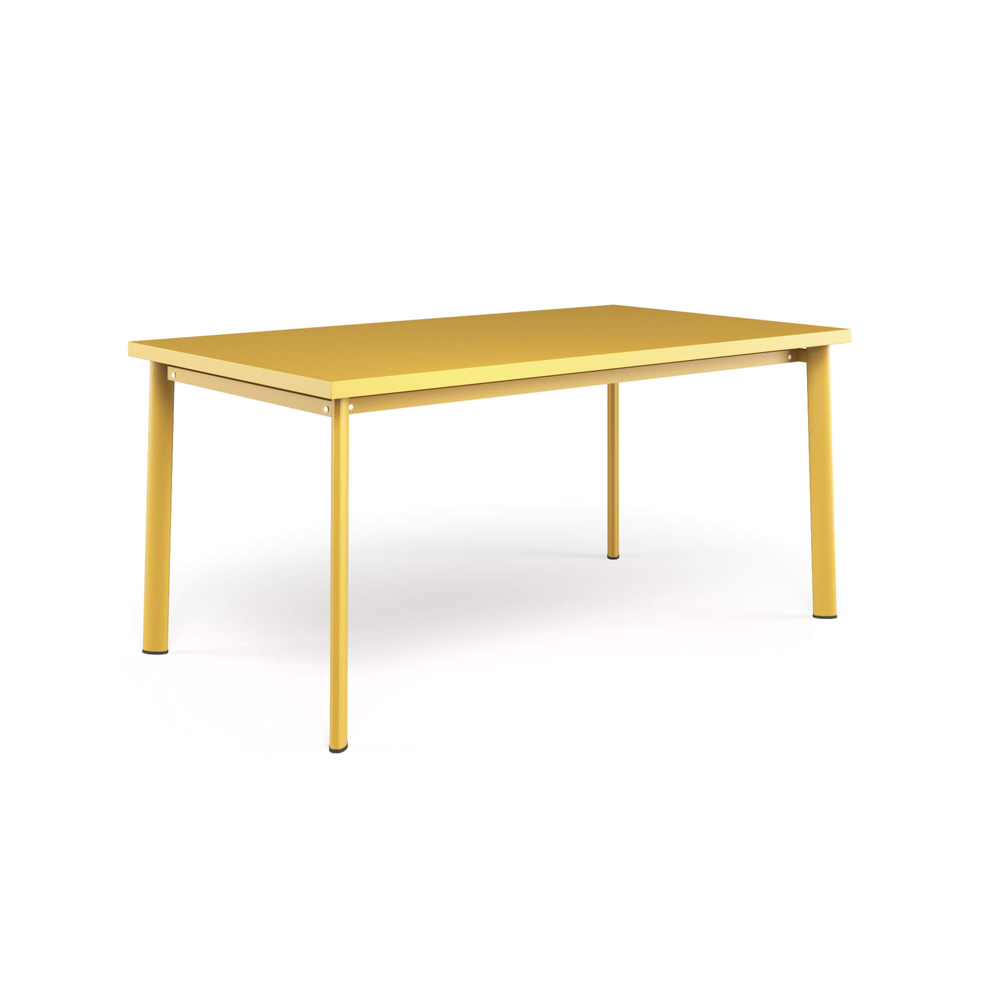 Tavolo-rettangolare-160x90-Star-da-giardino-in-Acciaio-EMU-arredamenti-da-esterno Il tavolo rettangolare Star è il compagno ideale per i tuoi spazi outdoor, perfetto per ambienti privati o contract. Il suo design essenziale e lineare si integra con naturalezza, valorizzando lo spazio e invitando al relax. Versatile e colorato, Star crea atmosfere allegre e rilassate. Il piano 160x90 cm è realizzato in lamiera piena prezincata a caldo per resistere a lungo agli agenti atmosferici, mentre le gambe, anch’esse in acciaio, sono smontabili per un facile e ridotto ingombro in fase di rimessaggio.