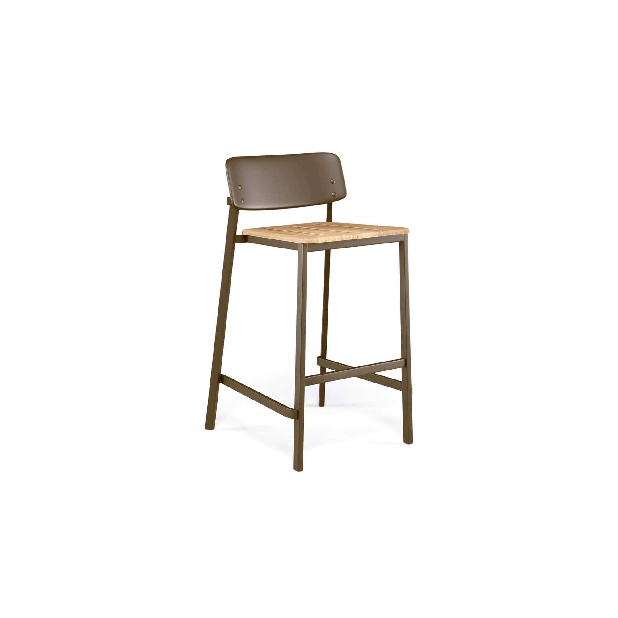 Sgabello-Shine-da-giardino-in-Alluminio-e-Teak-EMU-arredamenti-da-esterno Lo sgabello Shine, disegnato da Arik Levy e realizzato in alluminio e teak, interpreta uno stile di vita contemporaneo improntato all’essenzialità e a un’eleganza naturale, pensato per accompagnare con coerenza e raffinatezza i momenti di convivialità quotidiana. Perfetto accanto a un tavolo alto, a un bancone outdoor, su una terrazza urbana o in ambienti indoor dal gusto minimal, contribuisce a creare un’atmosfera distesa e accogliente, in cui il design si inserisce con naturalezza nella vita di tutti i giorni. Le linee pulite e leggere definiscono un’estetica sobria ma riconoscibile, capace di adattarsi con facilità a contesti moderni, sia residenziali che contract. La struttura in alluminio garantisce un’elevata versatilità d’uso, rendendo lo sgabello adatto sia per spazi interni che esterni, assicurando al contempo resistenza, praticità e durata nel tempo, senza rinunciare allo stile. La seduta in teak, elegante e materica, aggiunge una sensazione calda e naturale, creando un raffinato dialogo con il metallo. Un dettaglio che arricchisce l’esperienza estetica e sensoriale, rendendo lo sgabello confortevole e piacevole al tatto. Shine completa gli ambienti con discrezione, esprimendo un’idea di lifestyle autentico, funzionale e senza tempo.