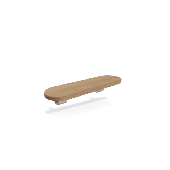 Il bracciolo in teak è uno degli accessori disponibili per il lettino Shine. Disegnato da Arik Levy, presenta linee pulite e leggere e contribuisce ad aumentare il comfort del lettino in uso. Un dettaglio che valorizza l'esperienza estetica e sensoriale del lettino.